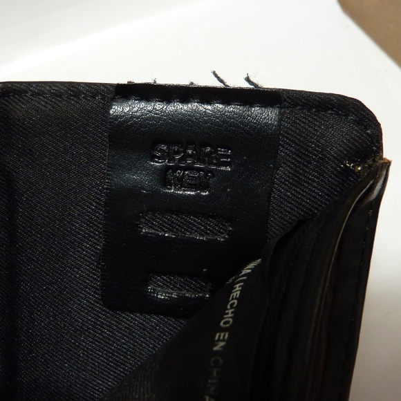 Mens Black Leather Trifold Wallet ID Window Credit Card Case Holder KEYCHAIN - Picture 5 of 10